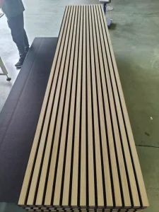 Decorative Wooden Acoustic Slat Wall Panel Echo Reduction Sound Insulation Panel Interior Wall Ceiling Decoration Material