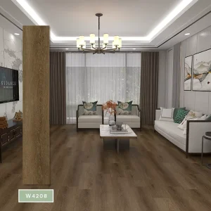 Deep Color Wooden Design Embossed Surface Non-Slip SPC Vinyl Flooring Plank for Commercial Use AC5