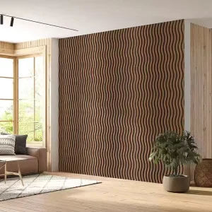 Design 3D Elegant Waves Akupanel Acoustic Panel Eco Friendly Acoustic Wall Panel