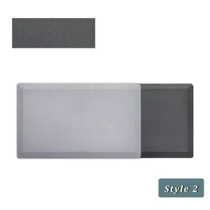 Diamond Texture Anti-Fatigue Cushioned Kitchen Mat with Grid Pattern and Beveled Edge