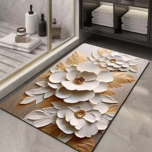 Diatom Bath Mat Bathroom Floor Mat Quick-Drying Absorbent Non-Slip