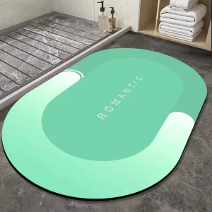 Diatom Bathroom Floor Mat, Absorbent, Quick-Dry, Non-Slip, Washable, Toilet, Shower, Door Mat