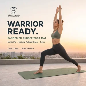 Digital Art Sanded PU Yoga Mat Custom Graphic Non Slip Rubber Pad Factory