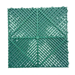 Direct Factory Plastic Garage Flooring Tiles Anti-Slip PP Mat with Drain Grate for Indoor Use