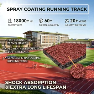 Direct From China Factory Spray PU Running Track UV Resistant Breathable Athletic Flooring