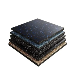 Direct Sales Rubber Flooring Mat 15 30mm Thickness Shock Absorbing Interlocking Soundproof Strength Training Sports Flooring