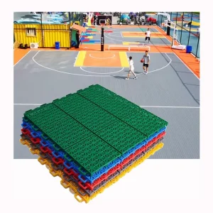 Direct Supply Customized Color Outdoor Modular Polypropylene Basketball Court Flooring Tiles with UV Protection
