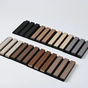 Direct Supply Wood Slat Acoustic Foam Panel Polyester Fiber Sound Absorbing Board Fireproof for Home & Gym Wall Decoration