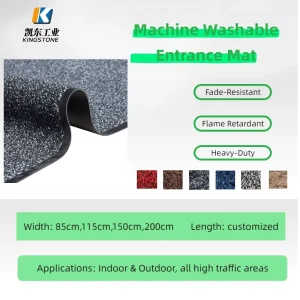 Dirt-Removing Moisture-Resistant Flame-Retardant Entry Mat for Mudrooms and Front Entries