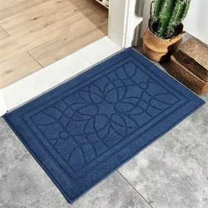 Dirt Trapper Front Door Mats Indoor Absorbent Welcome Mat Low Profile Non-Slip Washable Entrance Floor Mat