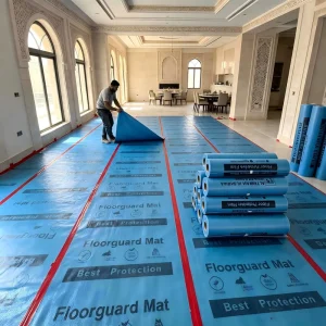 Double-Layer Dustproof Plastic Water Resistant Floor Protection Mat for Home Decoration Flooring Accessories