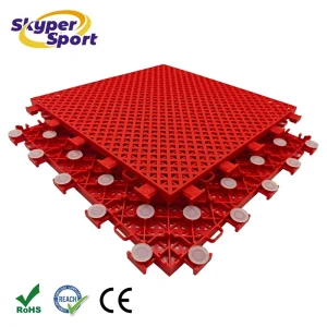 Double-Layer PP Modular Basketball Court Flooring Tiles, Movable Outdoor Tiles
