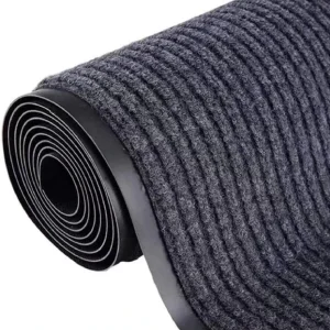Double-Stripe PVC Entrance Mat | Anti-Dirt Polyester Surface, Heavy Duty Doormat / Floor Mat for Hotel & Commercial Use