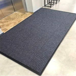 Double Stripe Rib Anti-Slip Floor Mat PVC TPE Backing for Home