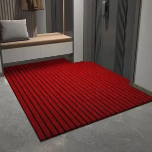 Double Stripe Rubber Cushioned Non-Slip Waterproof Dust-proof Floor Mat Set for Shopping Mall Outdoor Stair Steps Hotel Corridor