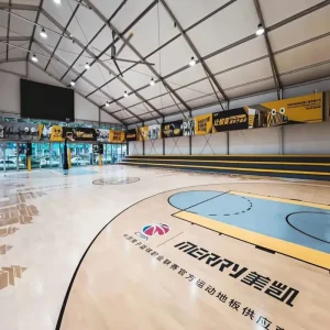 Double keel Solid Wood Fiba Level Professional Indoor Sports Flooring Maple Wood Basketball Court Tiles Waterproof Fireproof