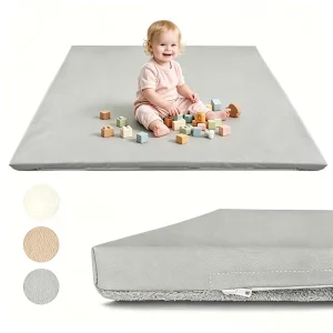 Double-sided Flannel & Waterproof PU Removable Floor Carpet Sponge Kids Mat for Playing Crawling Tatami Rug