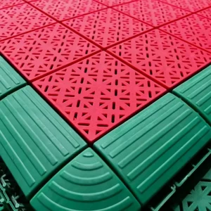 Drainage Interlocking Rubber Floor Tiles for Badminton Courts Suspended Flooring Anti-Slip Eco-Friendly