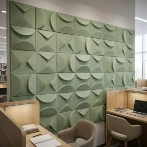 Durable 3D Model Design PET Felt Acoustic Panels Soundproofing Wall Board for Educational Facilities