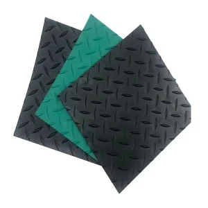 Durable Anti Slip Waterproof Willow Leaf Diamond Pattern Rubber Sheet Floor Roll