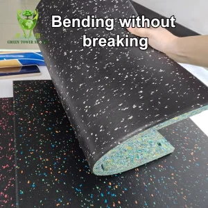 Durable Anti Static SBR Material Gym Rubber Flooring Tiles Customizable Size Exercise Mat with EPDM Granules Waterproof