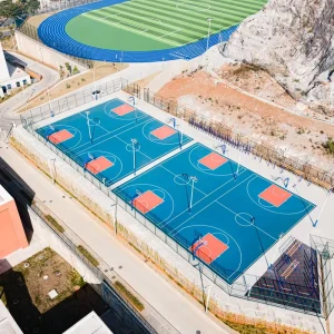 Durable Cost Effective Eco Friendly Semi Prefabricated Rubber Basketball Court Flooring Shock Absorption for Outdoor Indoor Use