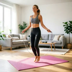 Durable Customizable PVC Jump Rope Mat Waterproof Non Slip Shockproof Gym Floor Mat for Jump Rope Execrise