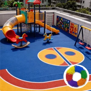 Durable Eco-Friendly Rubber Crumb Material Colorful EPDM Granules Anti-Slip Surface Shock Absorption for Sports Flooring