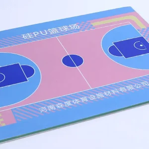 Durable Fireproof Indoor PU Silicone 8mm Court Flooring for Volleyball Badminton Basketball Tennis