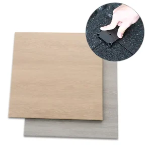 Durable Gym & Household Wood Grain Rubber Floor Mat Wear Resistant Shock Absorbing Anti Slip Indoor Flooring