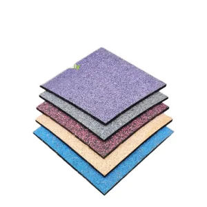 Durable Gym Rubber Floor Mat Soundproof Dumbbell Mat for Barbell Strength Area Shock-Absorbing Protective Plastic Flooring