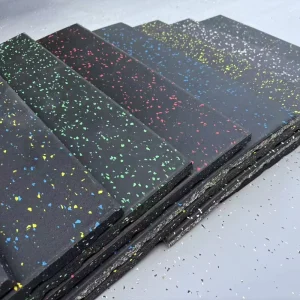 Durable Gym Rubber Flooring 15 50mm Thick Non Slip Water Resistant Rubber Mats for Gyms Heavy Duty Fitness Areas