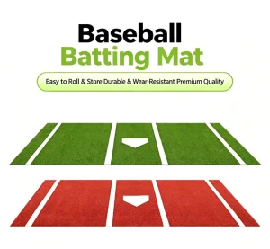 Durable Indoor Outdoor Softball Hitting Mat Baseball Batting Cage Mat with Home Plate Softball Training Equipment