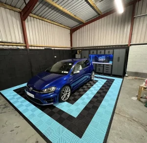 Durable Interlocking Garage Mats Anti-Slip Event Floor Polypropylene Plastic Flooring for Auto Detailing 4S Car Wash Shop