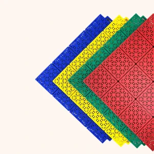 Durable Interlocking PP Tile Indoor Sports Flooring for Roller Hockey Badminton Basketball Tennis Modular Rubber Plastic Courts