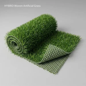 Durable Knitted Artificial Grass UV Resistant Fast Drainage Hybrid Turf for Sports Court Playground