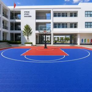 Durable Non Slip Basketball Court Floor Tiles Anti UV Outdoor Basketball Court Flooring