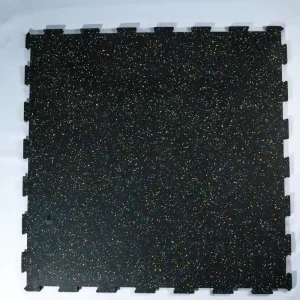Durable Non-Slip Shock-Absorbing Interlocking Rubber Floor Mat for Gym Use
