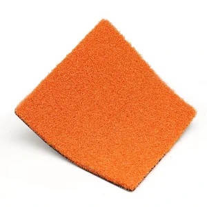 Durable Orange Tennis Court Artificial Grass Carpet 15mm Pile Height Synthetic Material for Sports Golf Badminton Turf