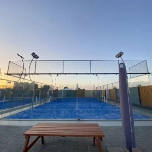 Durable Outdoor Glass Paddle Tennis Court Artificial Grass Flooring for Paddle Court Equipment