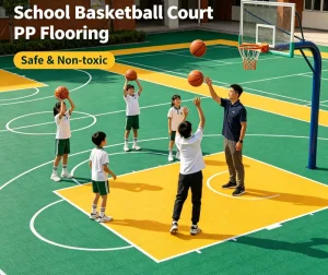 Durable PP Interlock Suspended Sports Flooring Anti UV Portable Assembled Floor for Multi Purpose Sport Courts