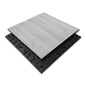 Durable PVC Wood Grain Rubber Flooring Eco Friendly Shock Absorption Gym Rubber Mat Commercial Use