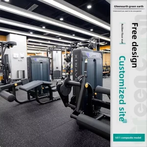 Durable SBR Soundproof Gym Rubber Flooring Mat Non-Slip Indoor Composite Interlocking Tiles Shock Absorption Protective Flooring