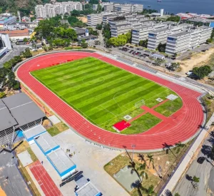 Durable UV Resistance Shock Absorption Running Track Material World Athletics Certified Spray Coat Synthetic Running Track