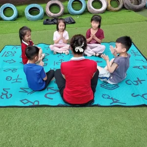 Durable Waterproof Kids Play Mat Washable Reversible PP Materials Non Slip Children’S Rug Kids Non toxic Outdoor Mat