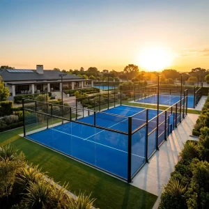 Durable Weatherproof Padel Court All Weather Material Robust Panoramic Padel Tennis Court