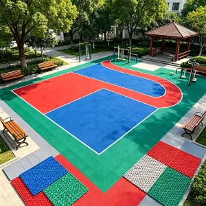 Dust-Proof PP Interlocking Modular Floor Tiles for Outdoor Nursery Play Areas
