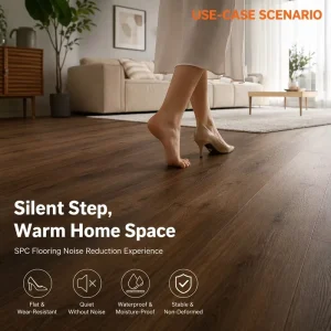 E0 Grade Rigid Core SPC Vinyl Plank Flooring Eco-Friendly Indoor Use Custom Logo