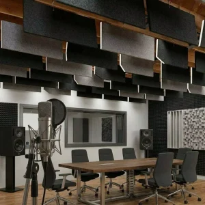 ECO friendly Colorful Soundproof Acoustic Wall Baffle Polyester Ceiling Panels with Graphic Design High