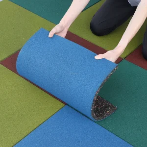 EDPM Non-Slip Eco-Friendly Rubber Flooring Tiles for Outdoor Children’s Playground and Amusement Park Waiting Area